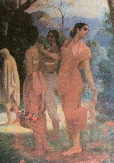 Raja Ravi Varma Ravi Varma Shakuntala, a character in the epic Mahabharata Norge oil painting art